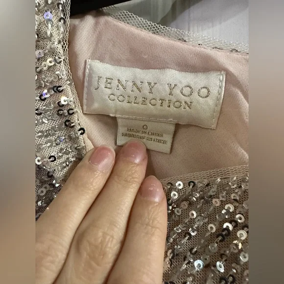 NEW Jenny Yoo New Year’s Eve Angie Dress in Silver Nude New Year’s Eve Dress - Picture 7 of 11